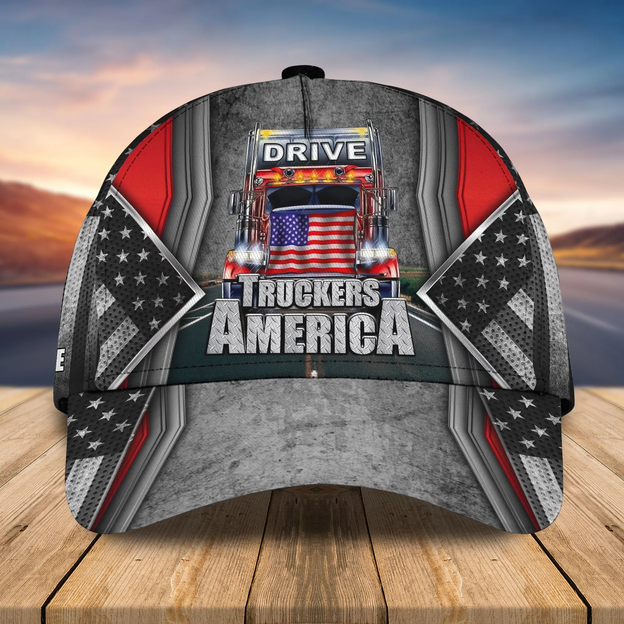3D Classic Cap American Trucker Personalized Name Cap 07 Namashops