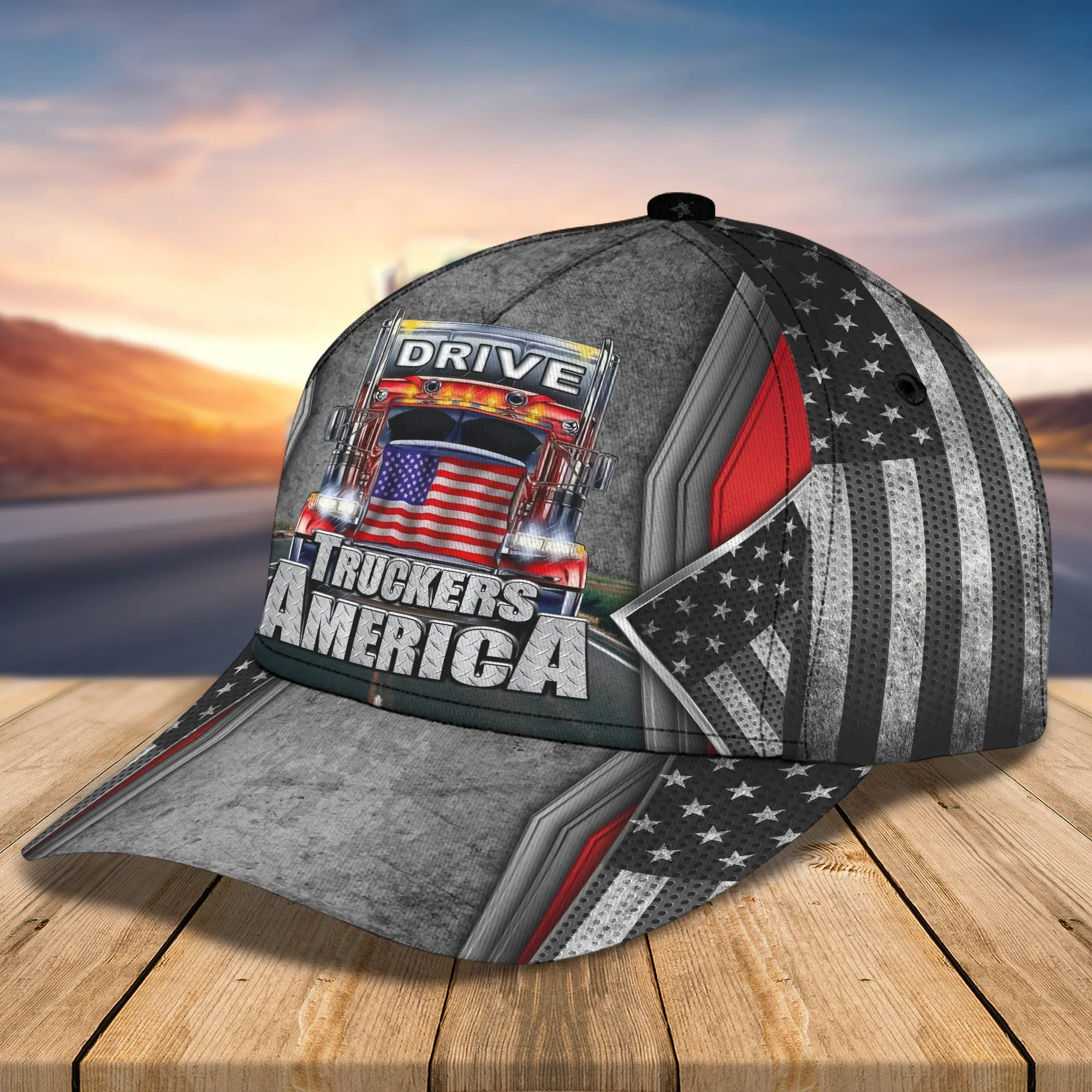 3D Classic Cap American Trucker Personalized Name Cap 07 Namashops