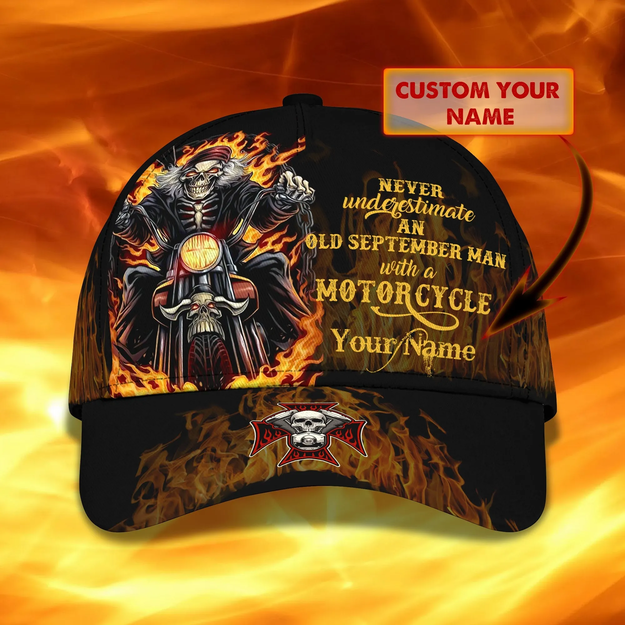 3D Classic Cap An Old September Man Personalized Name Cap Namashops