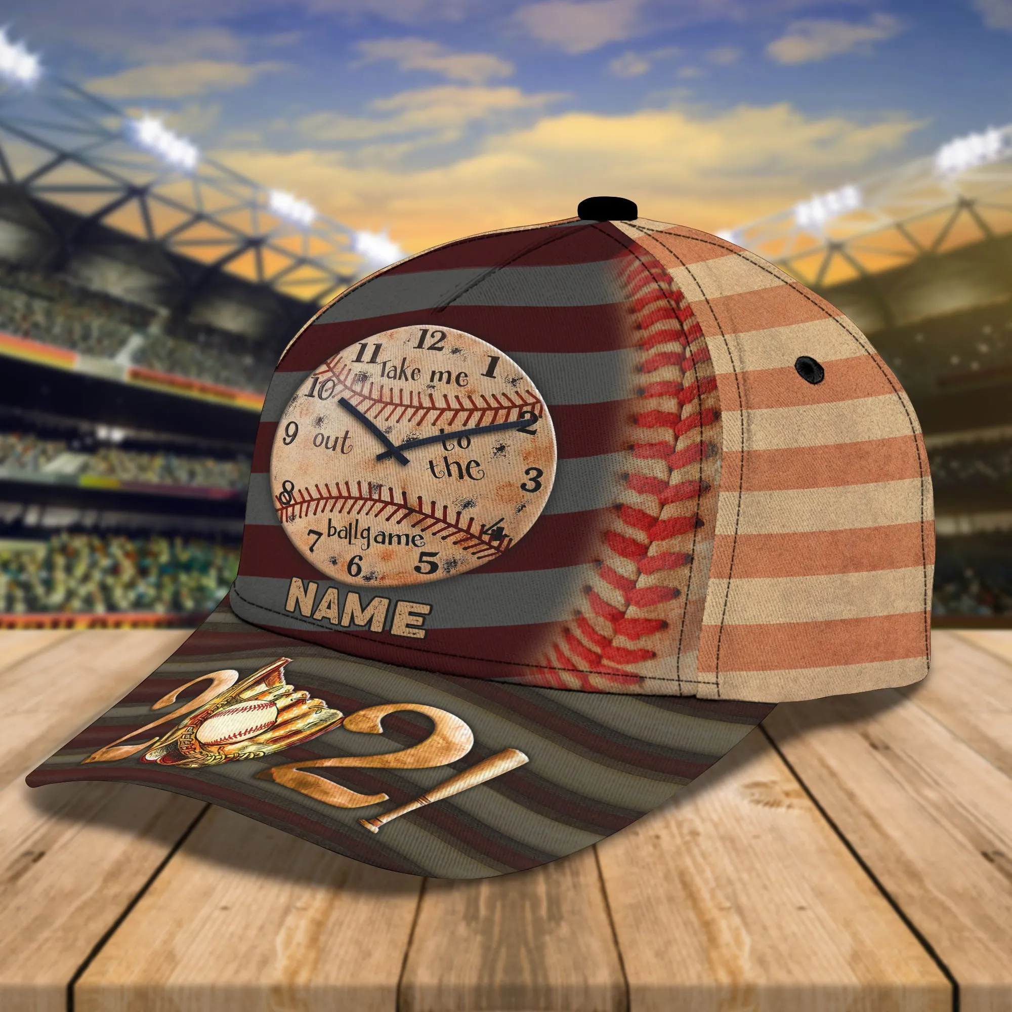 3D Classic Cap Baseball Personalized Name Cap 8 Namashops