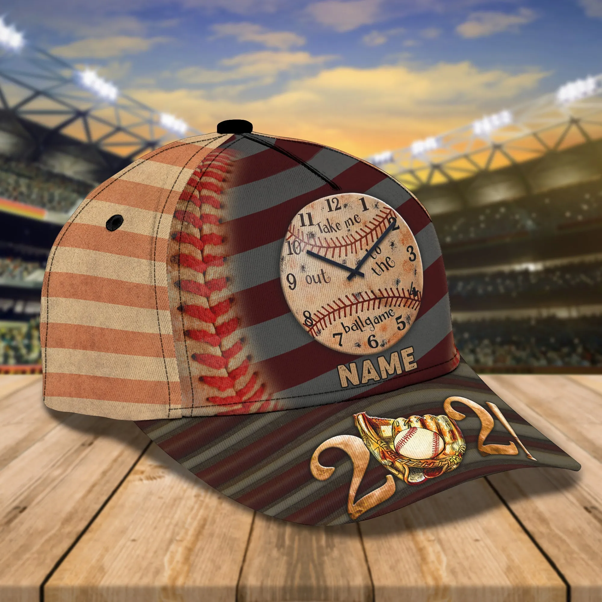 3D Classic Cap Baseball Personalized Name Cap 8 Namashops