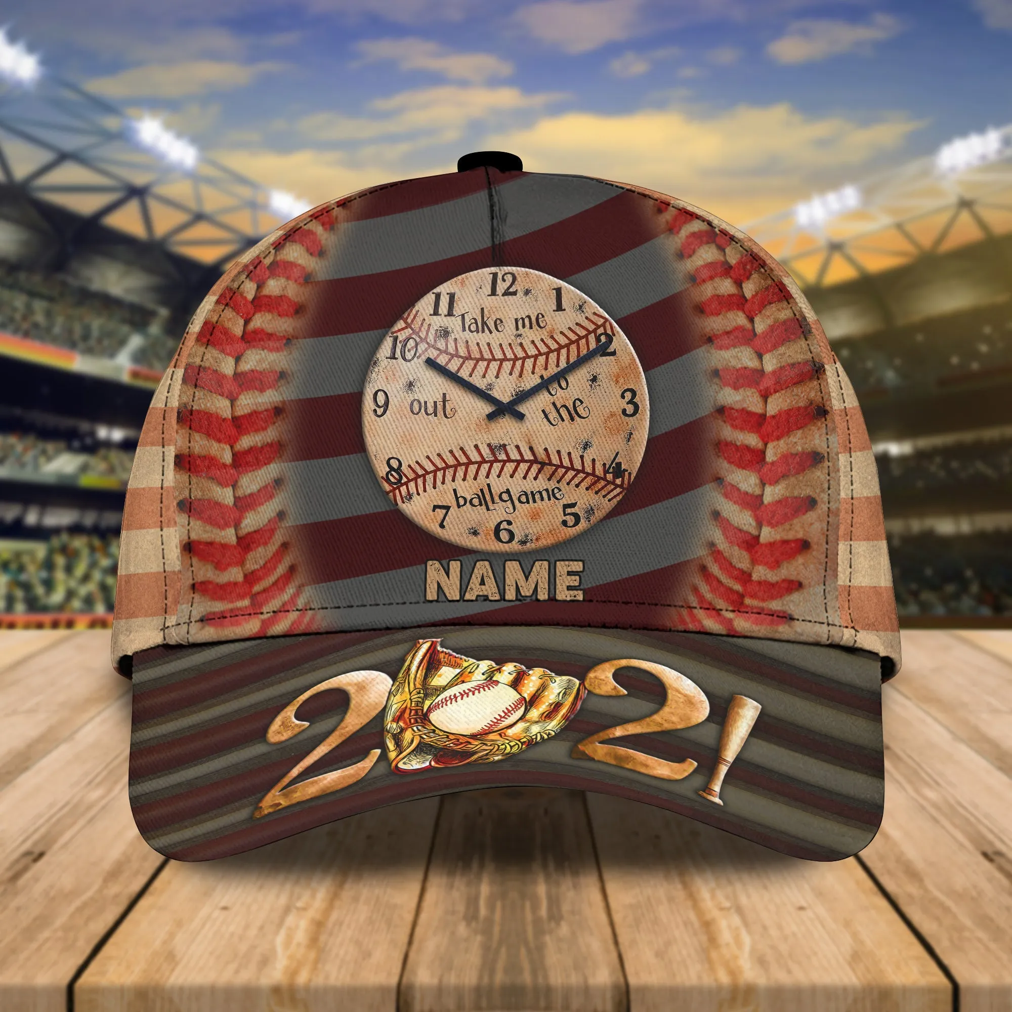 3D Classic Cap Baseball Personalized Name Cap 8 Namashops