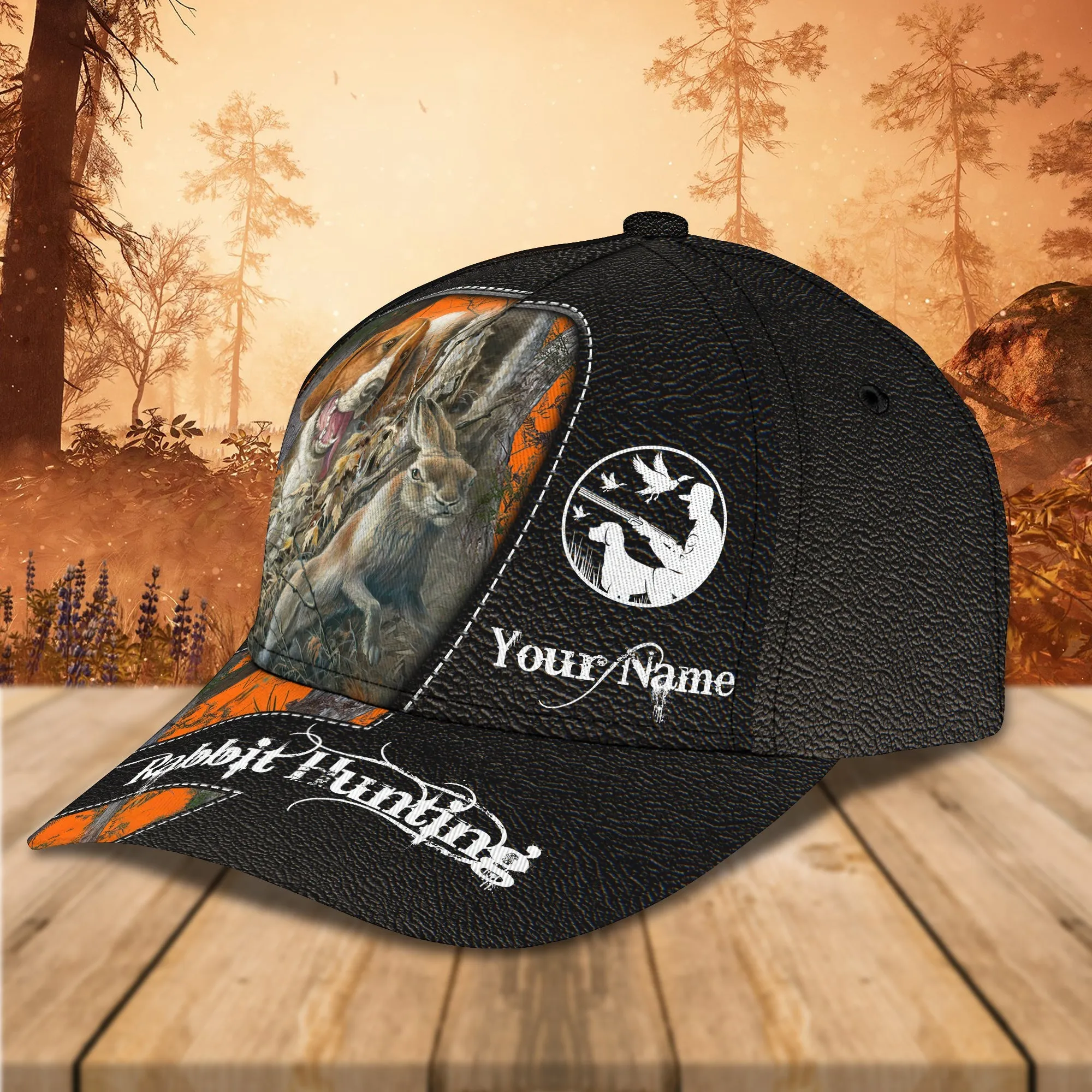 3D Classic Cap Beagle Hunting Personalized Name Cap 01 Namashops