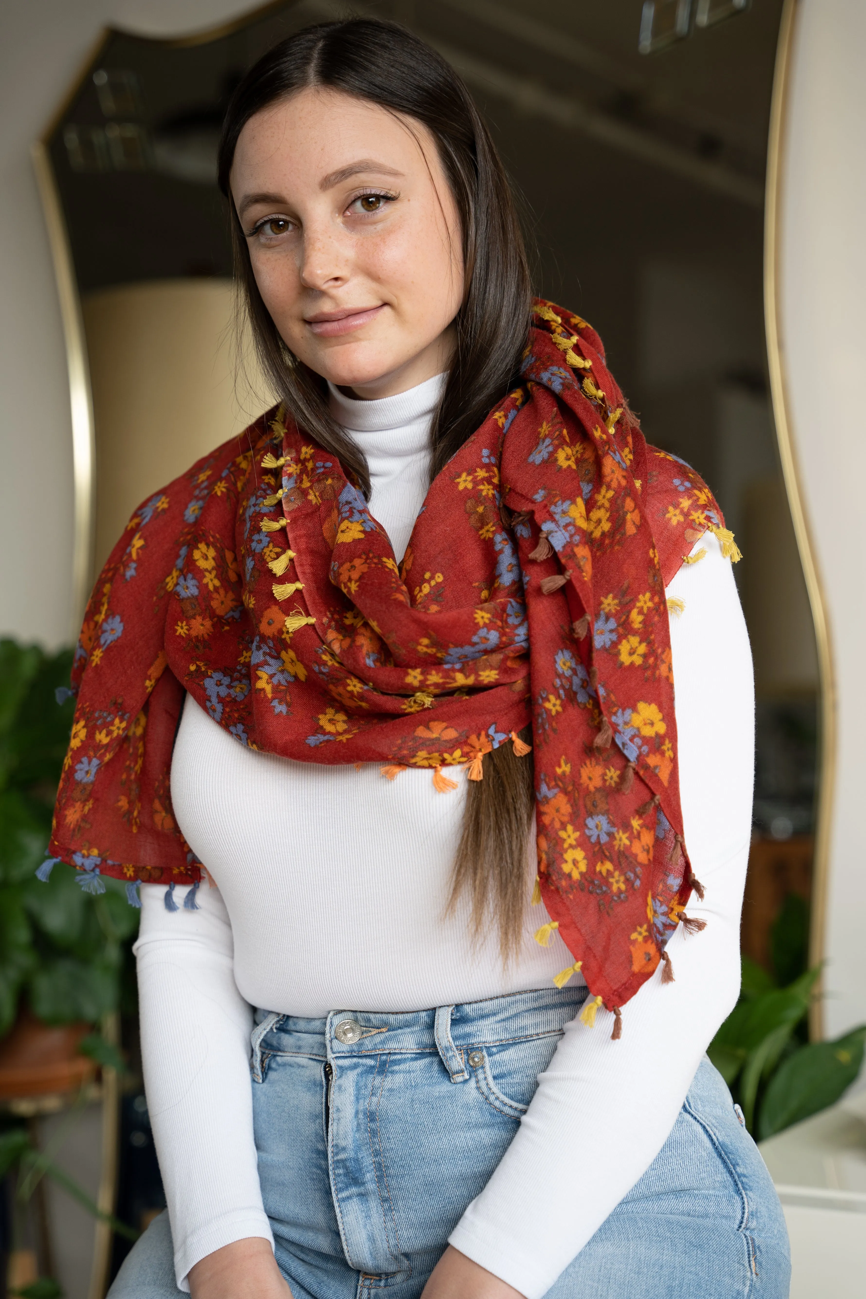 Atalia Multi Floral Scarf