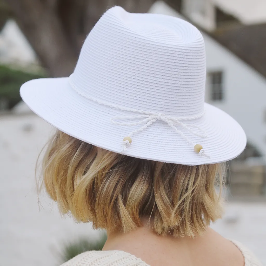 Avoca Fedora Sun Hat White