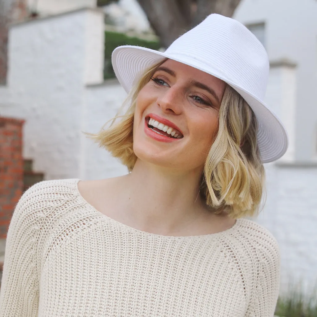 Avoca Fedora Sun Hat White