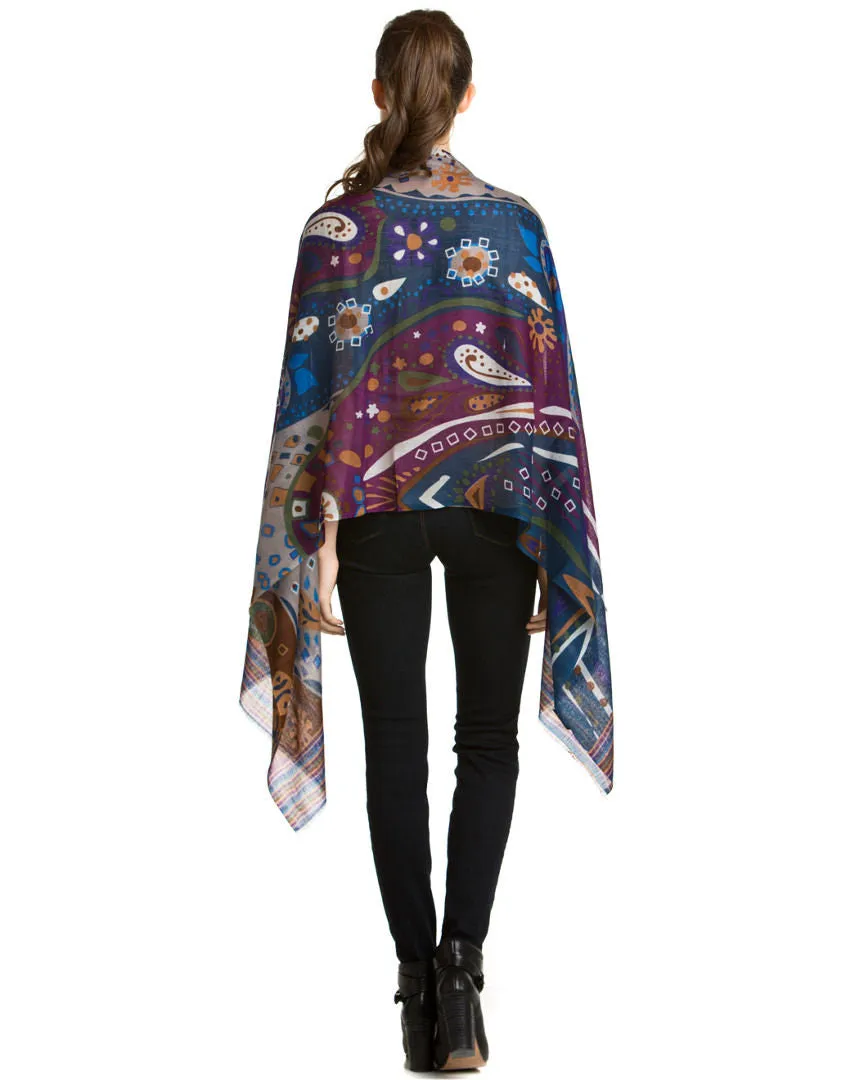 Boho Paisley Print Scarf