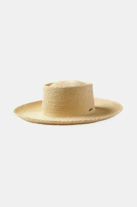 Cassidy Boater Straw Hat - Natural