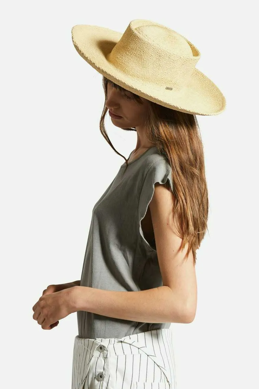 Cassidy Boater Straw Hat - Natural