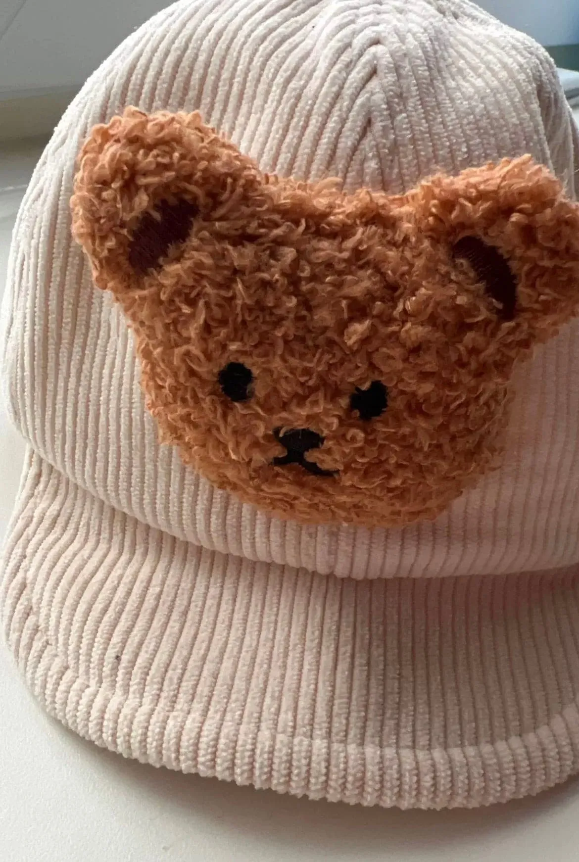 Fuzzy Bear Baby Cap Hat