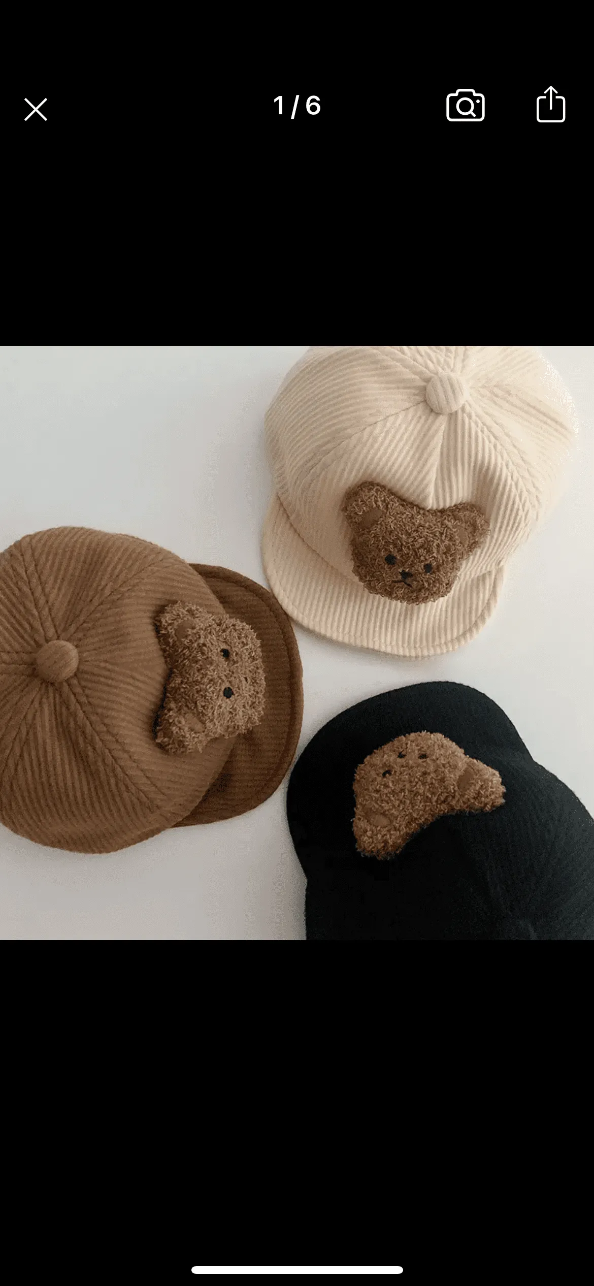 Fuzzy Bear Baby Cap Hat