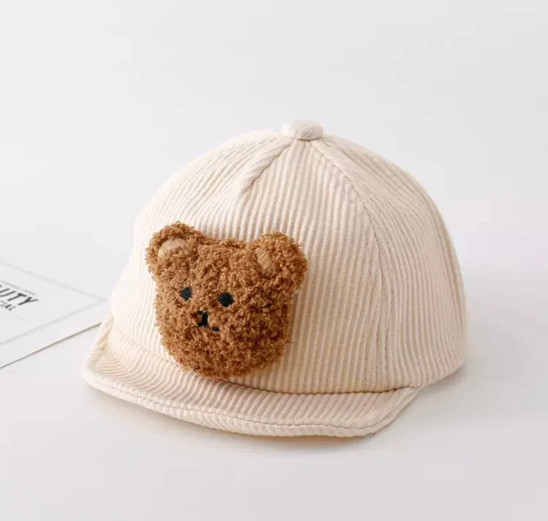 Fuzzy Bear Baby Cap Hat