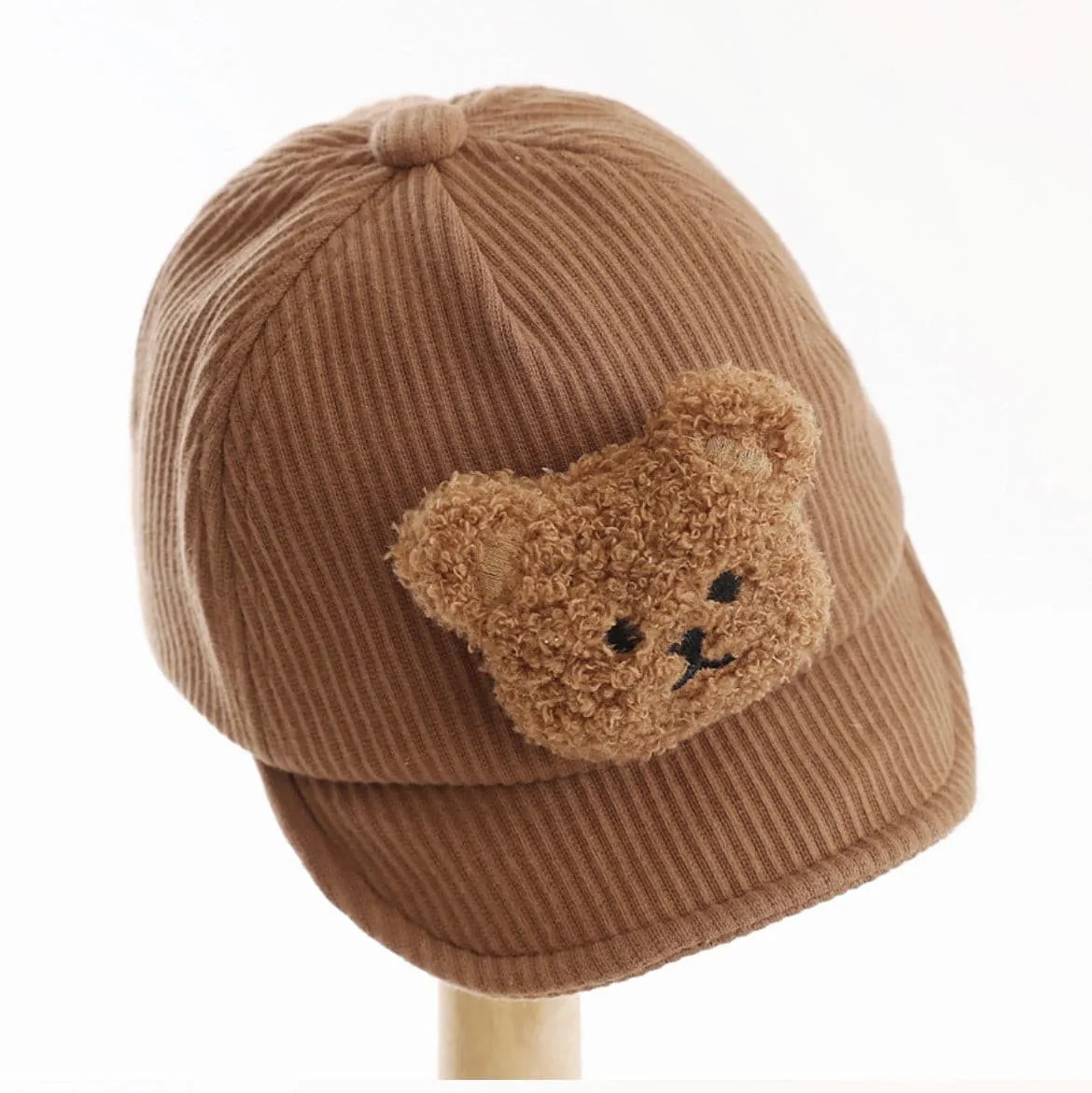 Fuzzy Bear Baby Cap Hat