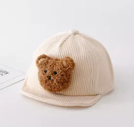 Fuzzy Bear Baby Cap Hat