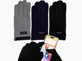 Men's Faux Wool Touchscreen Winter Gloves