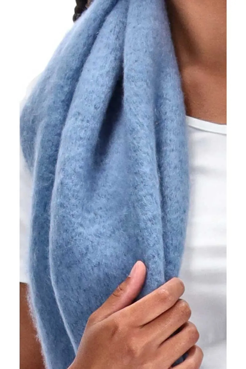Tassel Scarf Dusty Blue
