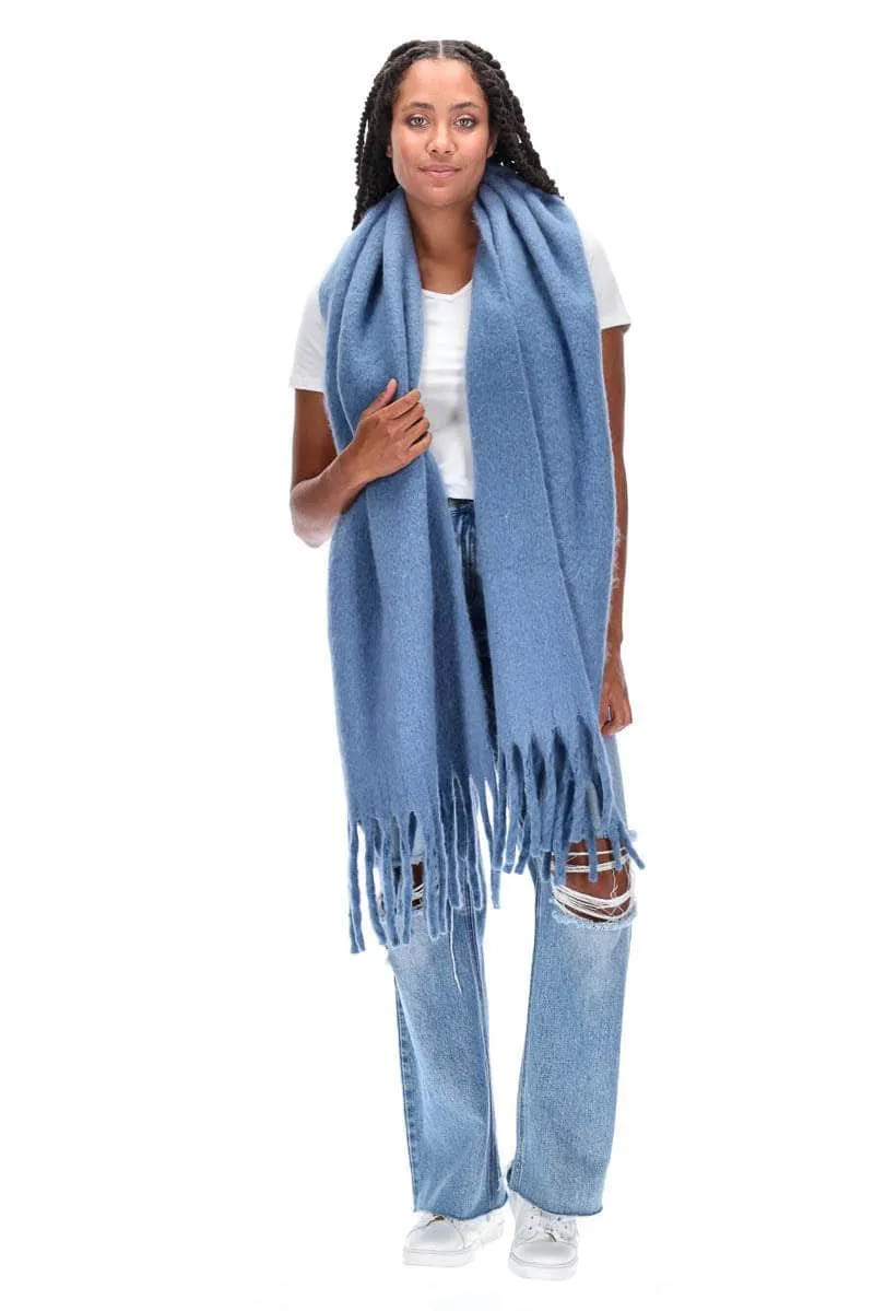 Tassel Scarf Dusty Blue