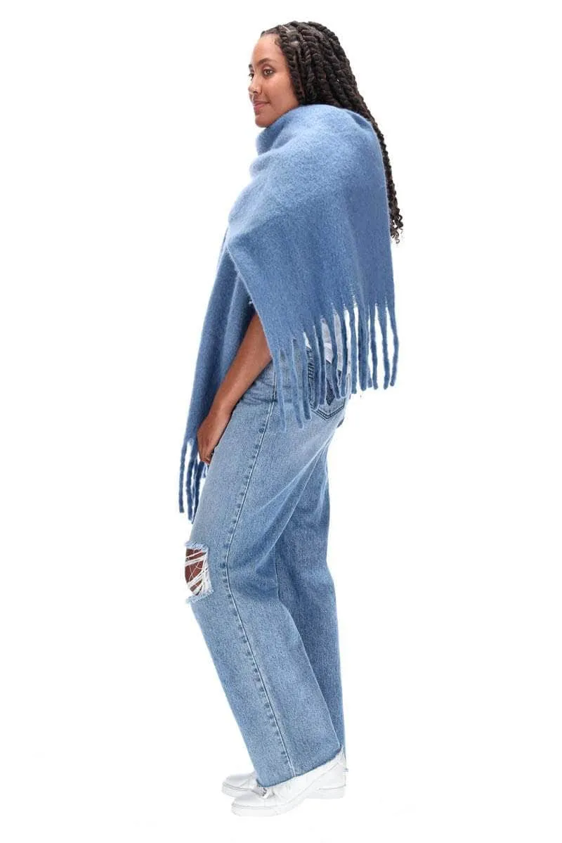 Tassel Scarf Dusty Blue
