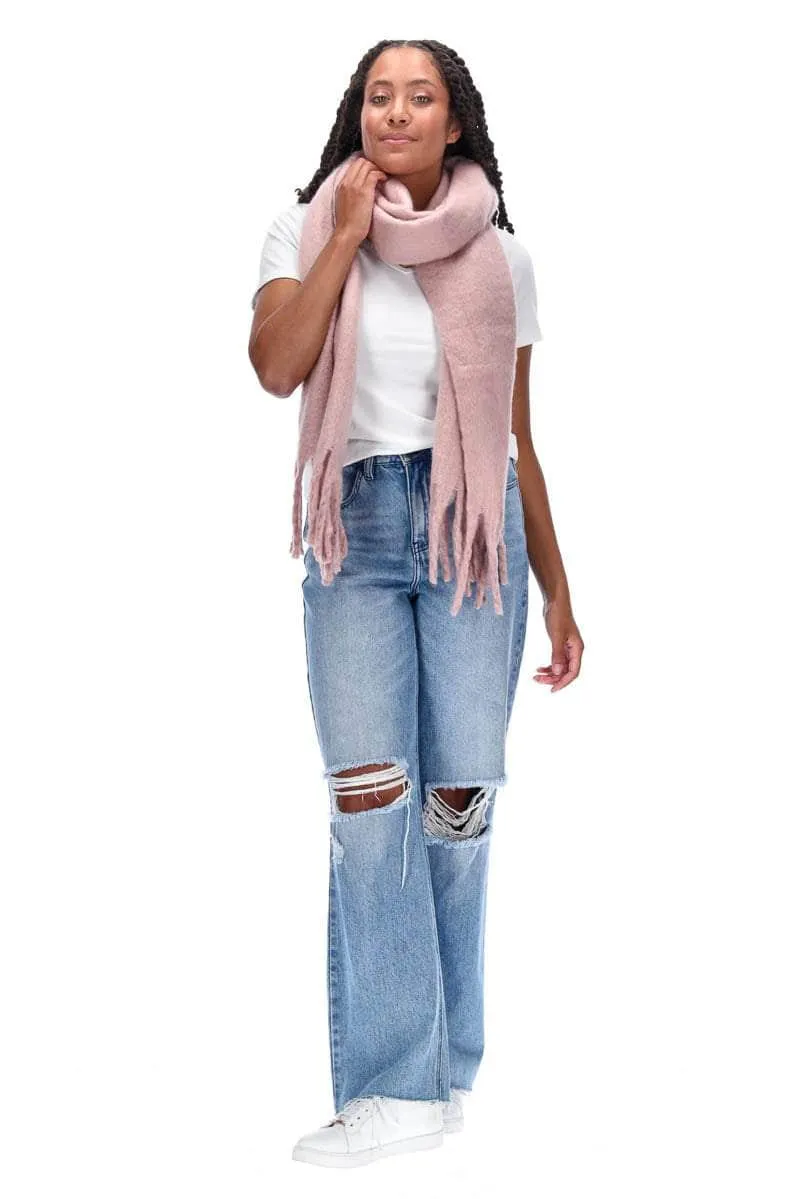 Tassel Scarf Dusty Pink